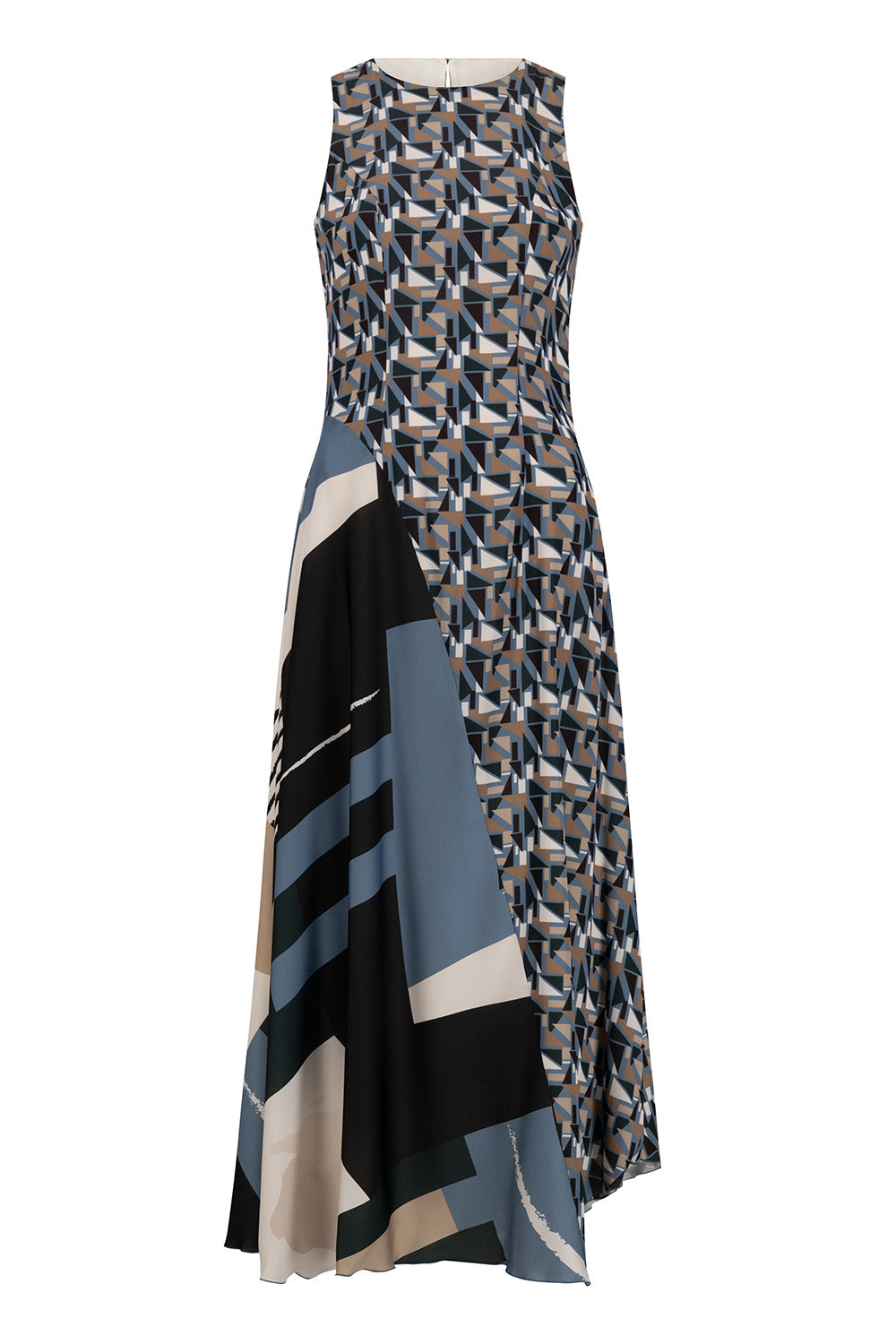 Geometric Horizon Maxi Dress