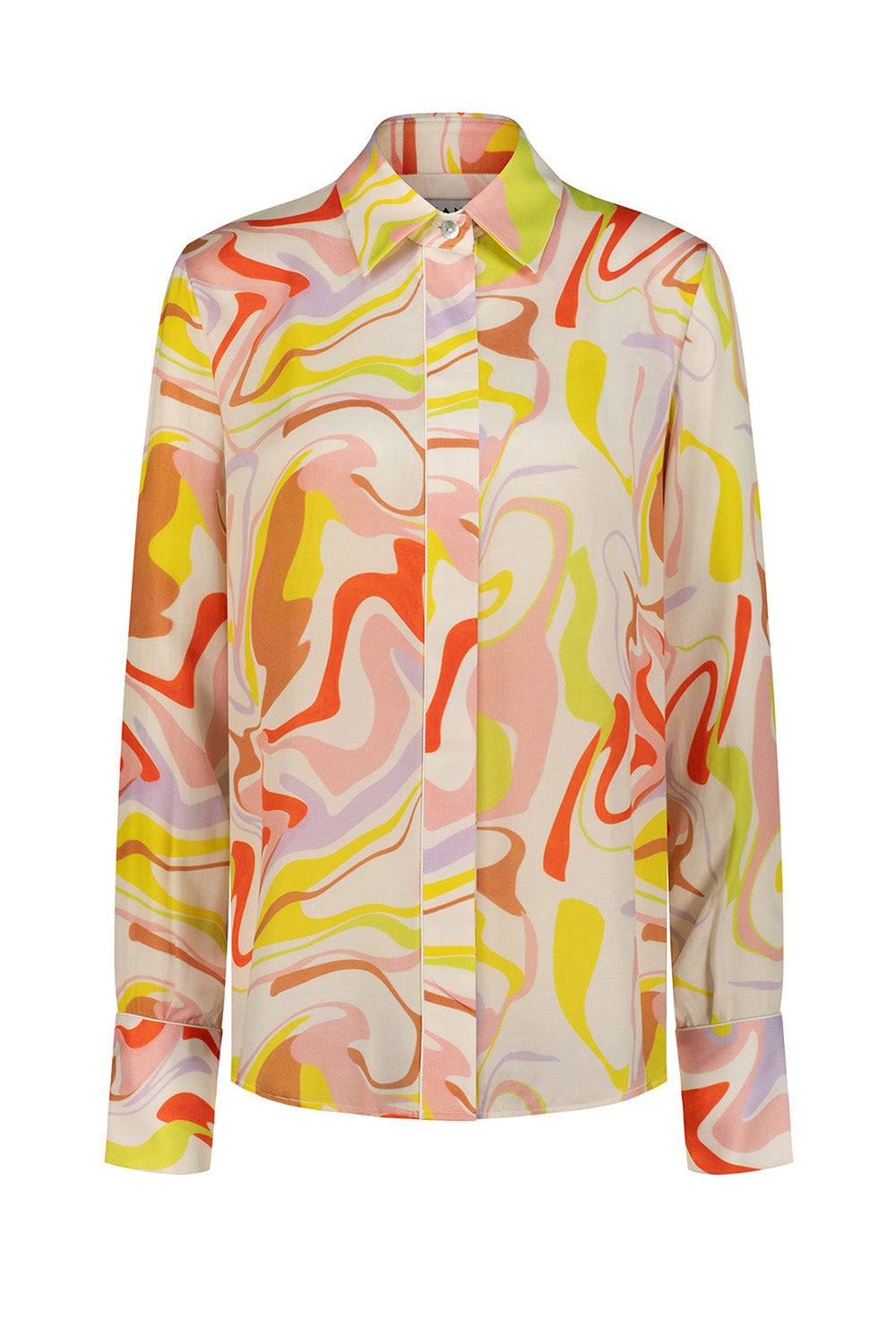 Swirl Harmony Button-Down Shirt