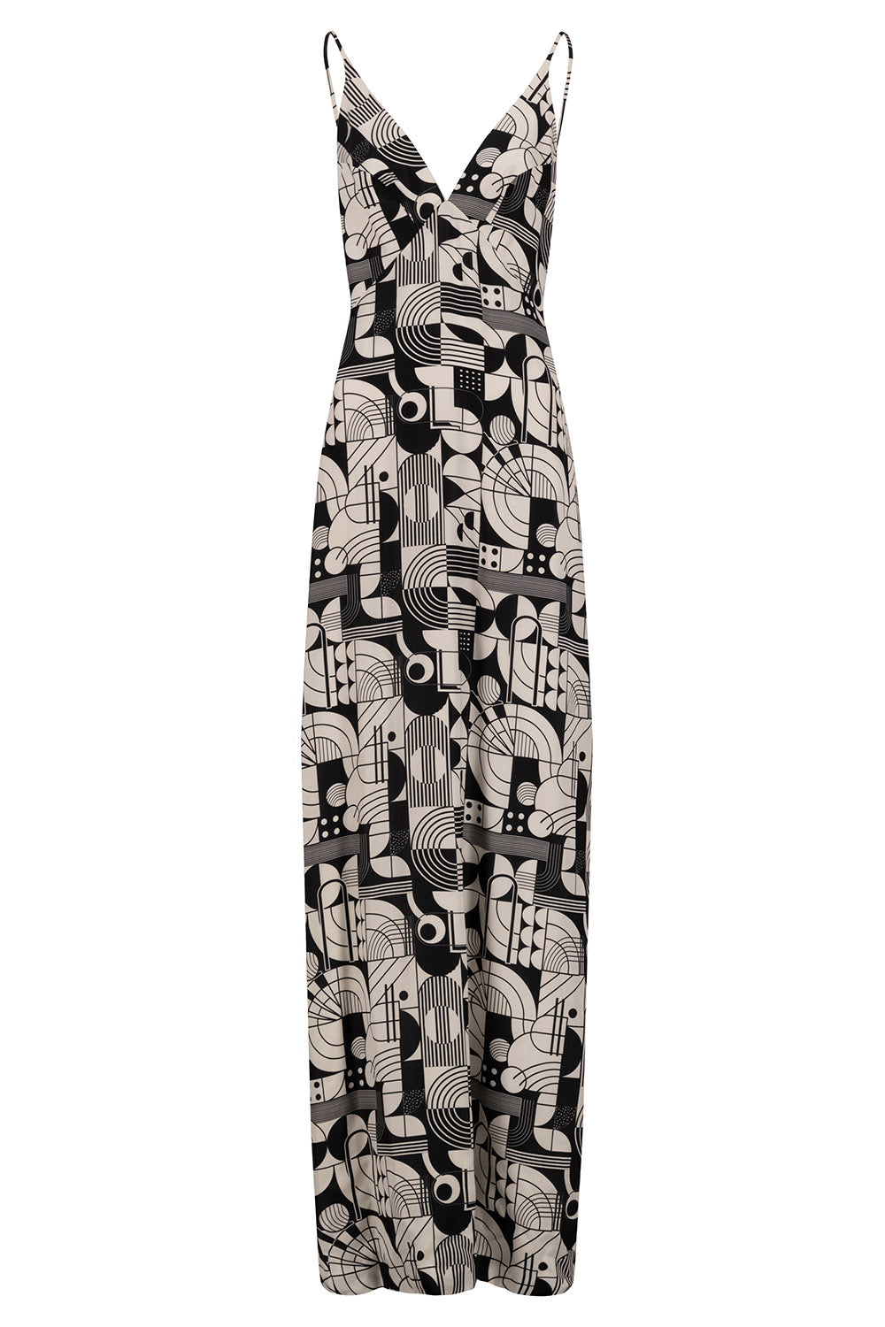 The Monochrome Art Maxi Dress