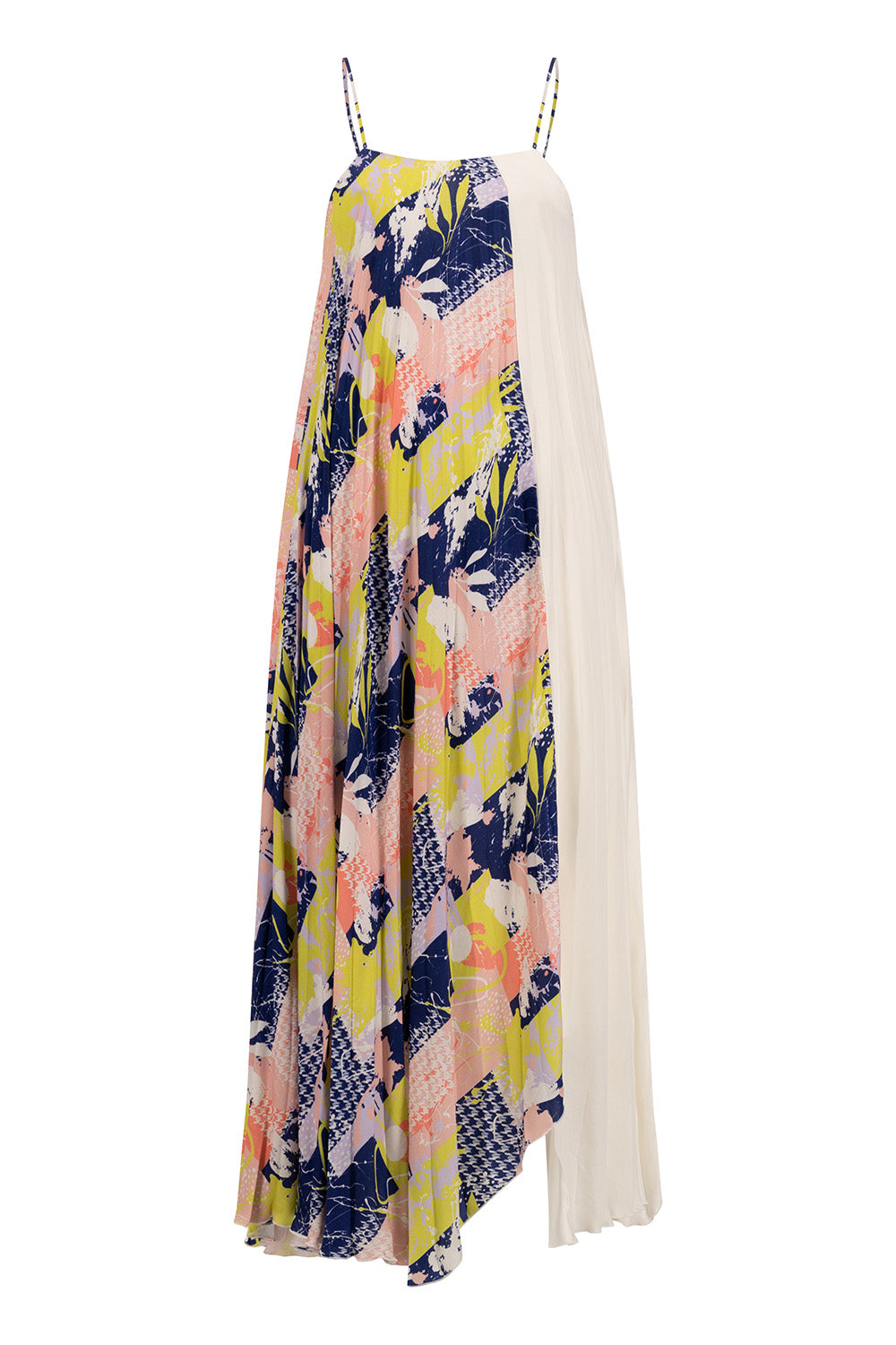 The Pleated Canvas Maxi Dress