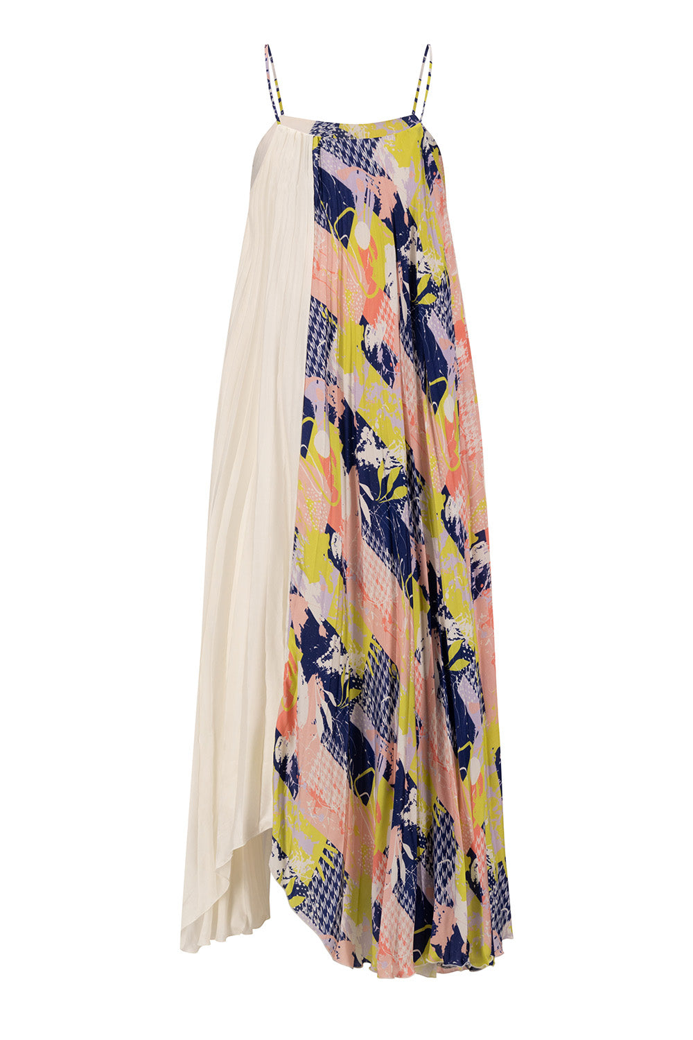 The Pleated Canvas Maxi Dress